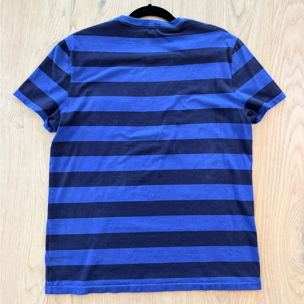 Burberry Brit Navy and Royal Blue Striped Shirt Tee XL - Picture 10 of 10